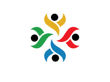 Colorful community group team People Logo Design preview picture