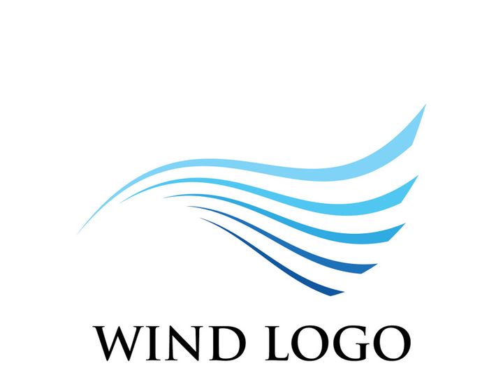 Unique wind abstract logo.