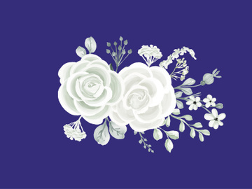 Vector Flower Watercolor Illustration preview picture