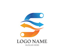 S letter creative icon logo design elegant vector illustration