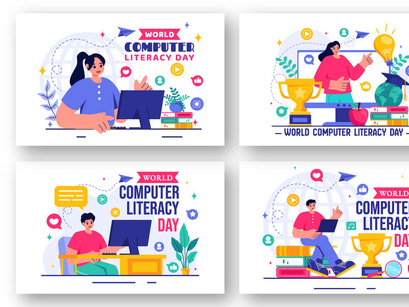 12 World Computer Literacy Day Illustration