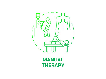 Manual therapy green gradient concept icon preview picture