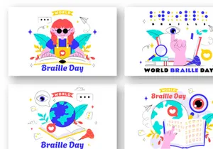 10 World Braille Day Illustration
