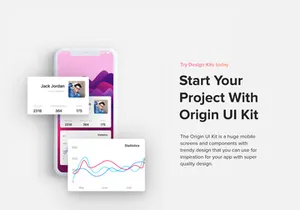 Origin Mobile UI Kit for SKETCH