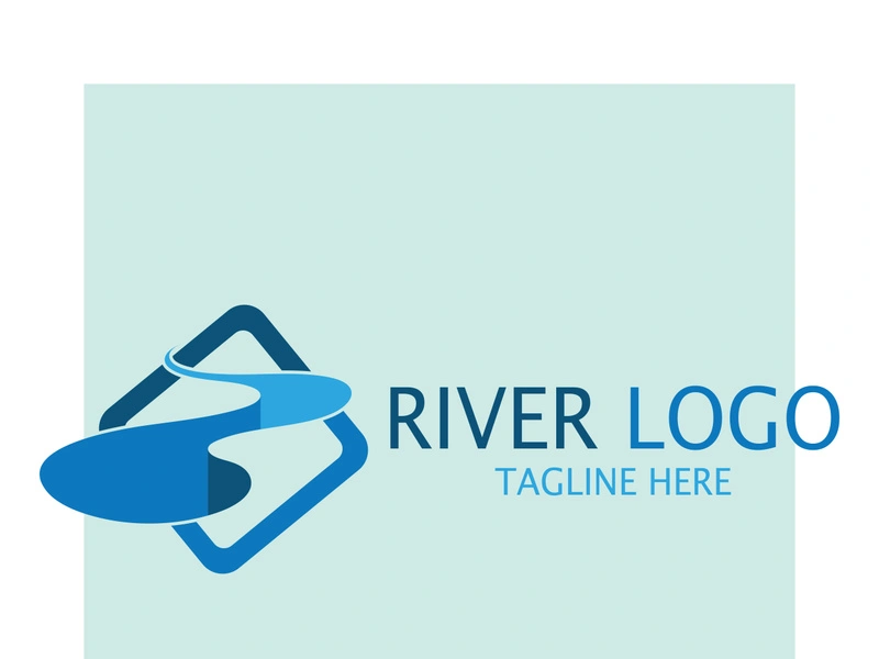 River Logo vector icon illustration design template