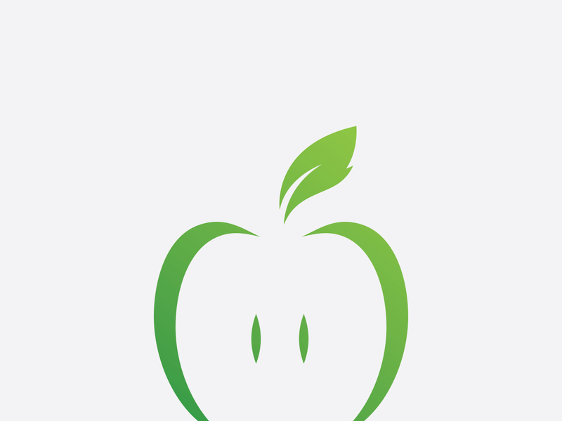 apple logo template design vector