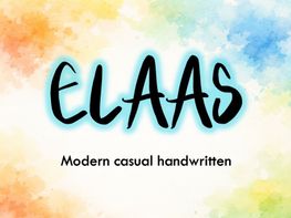 ELAAS – Basic Modern Casual Handwritten Font (OTF) preview picture