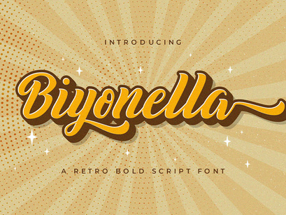 Biyonella - Retro Bold Script Font