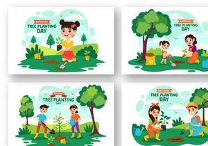 12 National Tree Planting Day Illustration