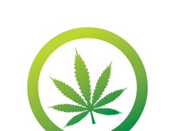 Mariuhana leaf symbol, marijuana or hemp icon, cannabis medical sign, weed drug vector illustration preview picture