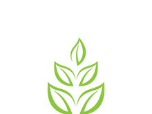 Green leaf ecology nature element vector icon