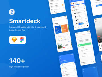 Smartdeck Mobile E-Learning App UI Kit preview picture
