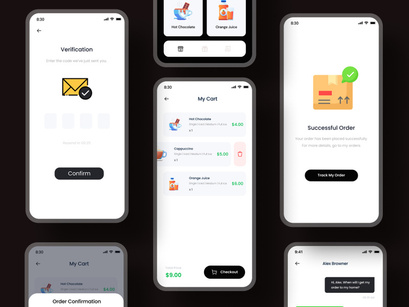 Coffee Shop Mobile App Design - Figma UI Kit for Coffee Shop