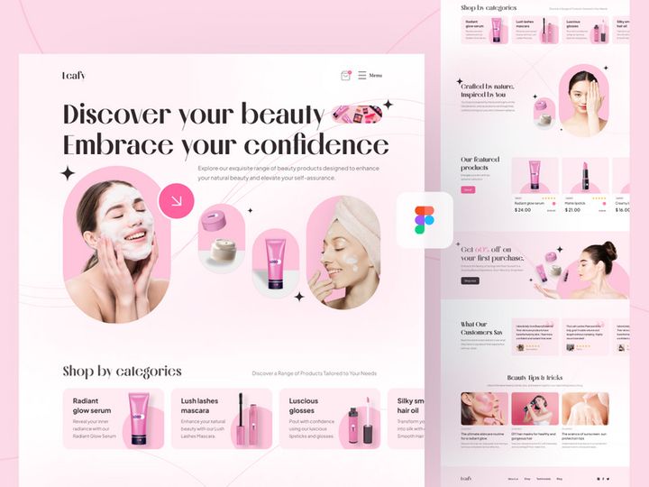 Leafy - skincare store website