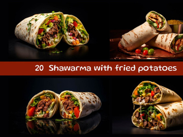 Shawarma with fried potatoes preview picture