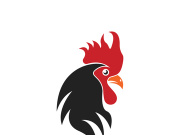 Rooster logo icon vector and symbol template design illustration