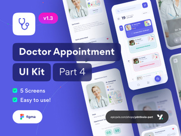 Pocket doc - Online Doctor Consultation App UI Kit Part 4 preview picture