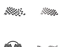 Creative and modern racing flag logo design.