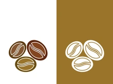Coffee bean icon vector illustration template