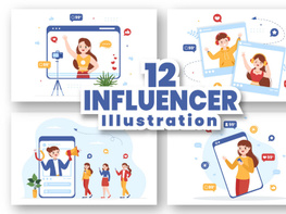 12 Celebrity Influencer Illustration preview picture