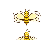 Bee icon design illustration