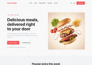 QuickBite Food Delivery UI/UX Design | Modern Food Order