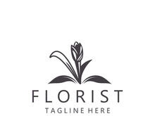 Flower logo design Floral emblem. Cosmetics, Spa, Beauty salon identity, Boutique and wedding invitations