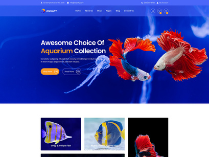 Aquarium - Fish Ecommerce Landing Page Template