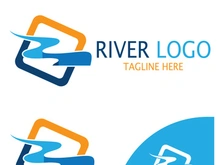 River Logo vector icon illustration design template