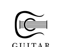 Guitar logo design icon and symbol vector inspiration