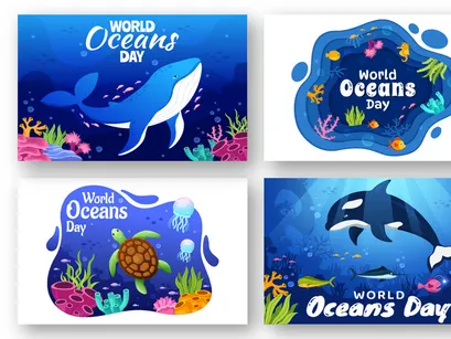 15 World Oceans Day Illustration