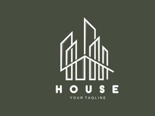 Home Design Logo, Building Logo, Property And Construction Company Icon
