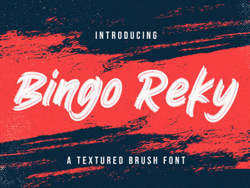 Bingo Reky - Textured Brush Font preview picture