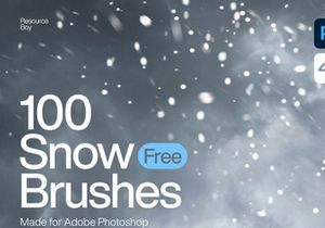 100 Free Snow Photoshop Brushes
