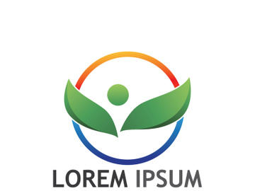 Natural green leaf logo. preview picture