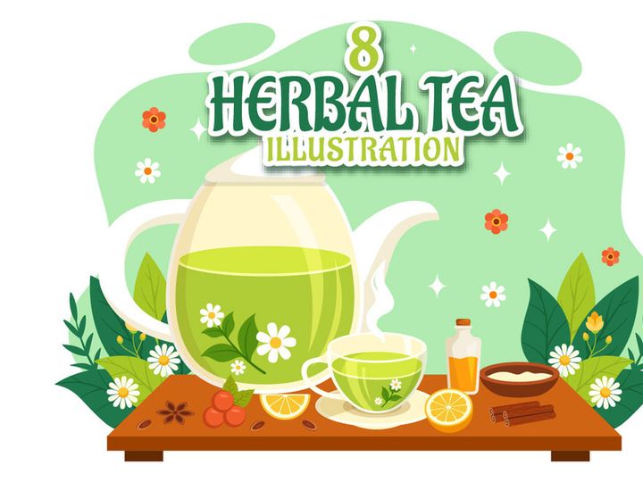 8 Herbal Tea Illustration