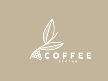 vintage retro design logo coffee bean drink simple concept illustration template preview picture