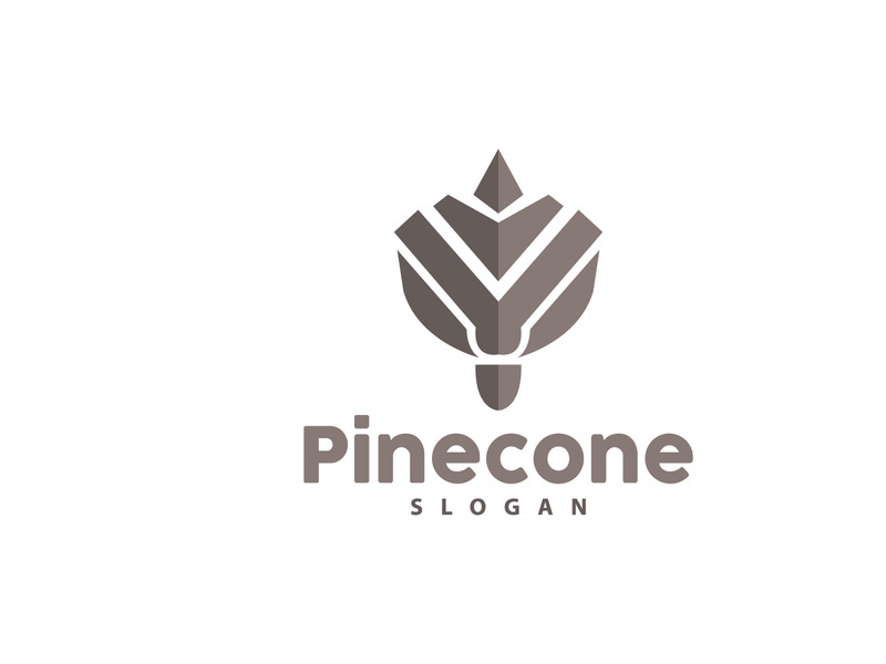 Pine Cone Logo, Elegant Luxury Pine Simple Design