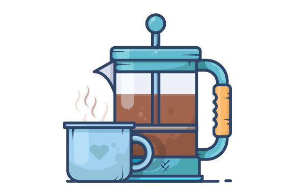 Coffee maker flat. on white background. Vector illustration