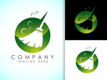 House Cleaning Service Logo Design Template, Cleaning company logo sign symbol.