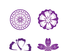 Flower vector icon design template illustration
