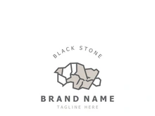 Stone logo template design simple elegant product brand natural element