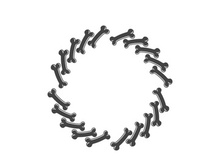 Bone icon design illustration