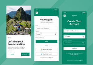 Travel Mobile App UI Kit Template