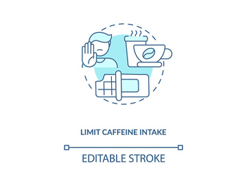 Limit caffeine intake concept icon preview picture