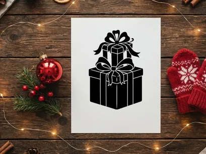 Festive Christmas Gift Boxes with Ribbons and Bow Decorations