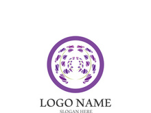 Lavender flower vector icon illustration design template