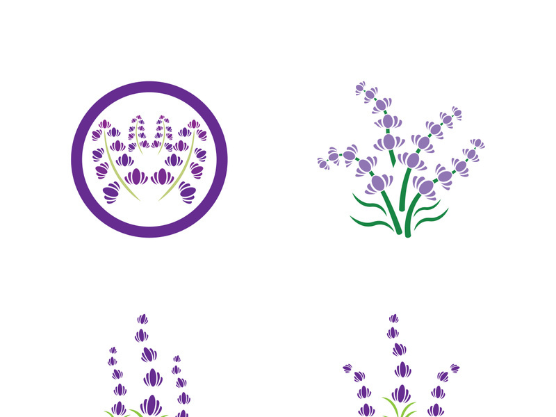 Lavender flower vector icon illustration design template