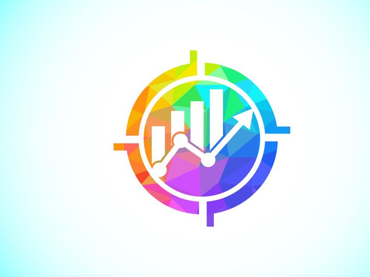 Finance and accounting logo low poly art style design vector template, Business finance logo