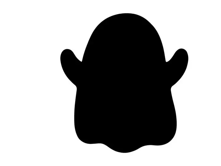 Silhouette of a cartoon-style character head with ears and rounded features
